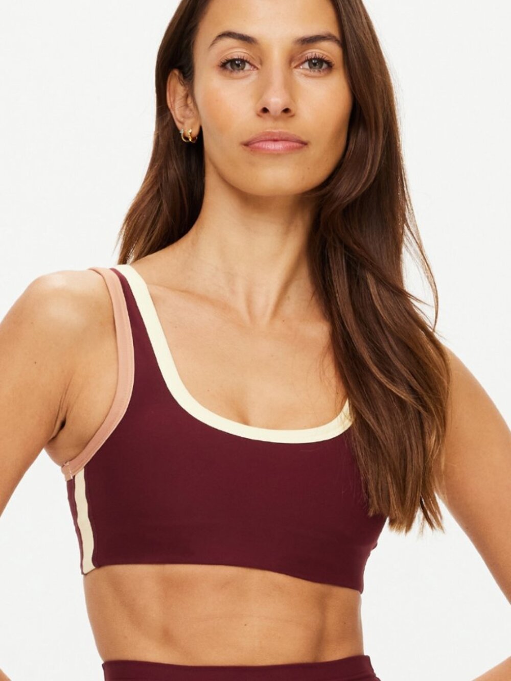 NWT The Upside Bordeaux Trail Harley Scoop Sport Bra Sz 12